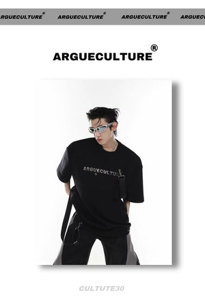 desc::cyberpunk-boxy-tee-metal-strap-padded-shoulder-shirt-detail-img-6