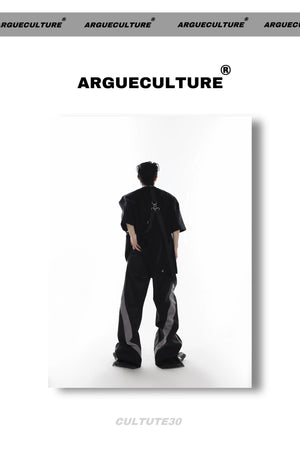 desc::cyberpunk-boxy-tee-metal-strap-padded-shoulder-shirt-detail-img-8