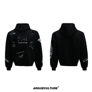 dachshund-graphic-cropped-hoodie-loose-streetwear-pullover-black