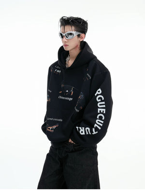 desc::dachshund-graphic-cropped-hoodie-loose-streetwear-pullover-detail-img-4