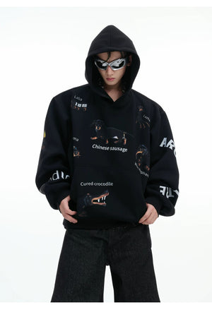 desc::dachshund-graphic-cropped-hoodie-loose-streetwear-pullover-detail-img-6
