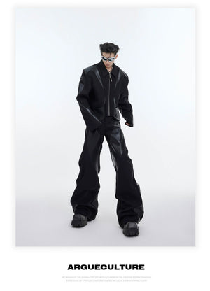 desc::deconstructed-cropped-padded-shoulder-twill-jacket-detail-img-10