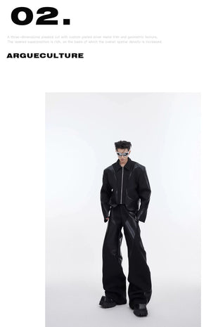 desc::deconstructed-cropped-padded-shoulder-twill-jacket-detail-img-13