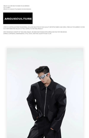 desc::deconstructed-cropped-padded-shoulder-twill-jacket-detail-img-15