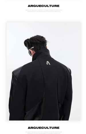 desc::deconstructed-cropped-padded-shoulder-twill-jacket-detail-img-16