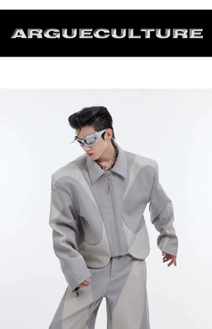 desc::deconstructed-cropped-padded-shoulder-twill-jacket-detail-img-3