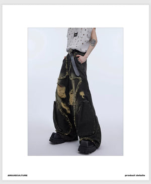 desc::deconstructed-distressed-baggy-jeans-for-men-streetwear-detail-img-9