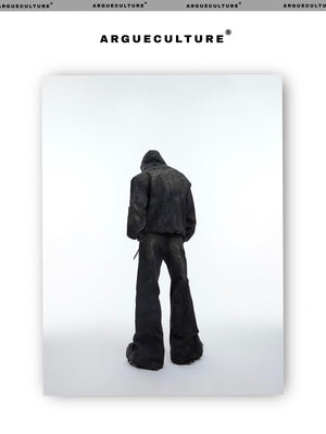 desc::deconstructed-distressed-denim-jacket-pants-set-men-detail-img-3