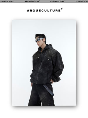 desc::deconstructed-distressed-denim-jacket-pants-set-men-detail-img-8