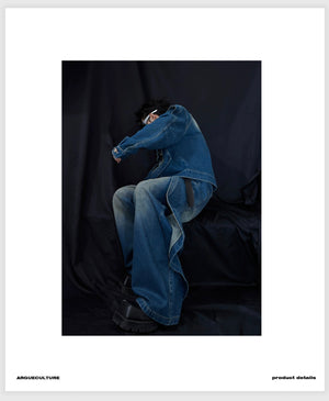 desc::deconstructed-distressed-denim-jacket-wide-leg-pants-set-detail-img-4