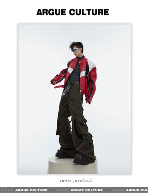 desc::deconstructed-distressed-wide-leg-denim-cargo-pants-detail-img-21