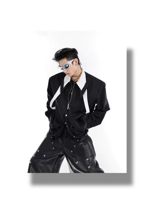 desc::deconstructed-double-layer-tie-shirt-loose-streetwear-detail-img-3