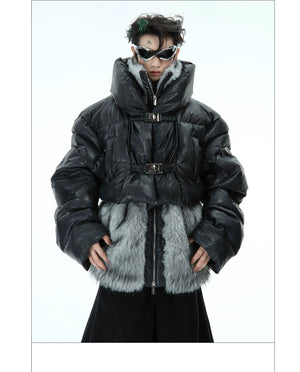 desc::deconstructed-faux-fur-padded-jacket-streetwear-detail-img-10