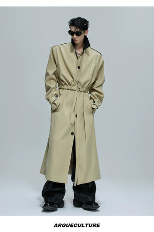 desc::deconstructed-faux-two-piece-long-trench-coat-detail-img-4