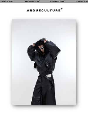 desc::deconstructed-hooded-faux-fur-leather-padded-jacket-detail-img-7