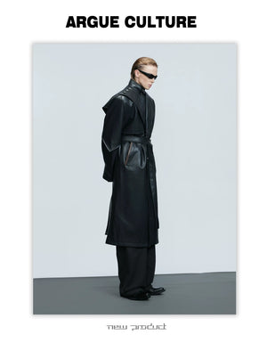 desc::deconstructed-leather-trench-coat-oversized-streetwear-detail-img-2