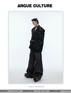 desc::deconstructed-liquid-gloss-oversized-blazer-for-men-detail-img-4