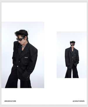 desc::deconstructed-liquid-shine-padded-shoulder-blazer-detail-img-3