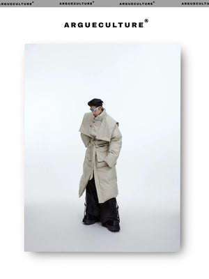 desc::deconstructed-long-hooded-pu-leather-padded-jacket-detail-img-9
