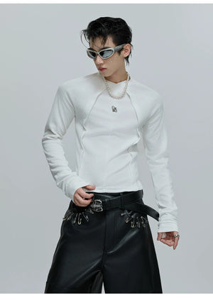 desc::deconstructed-long-sleeve-tee-metal-logo-streetwear-detail-img-10