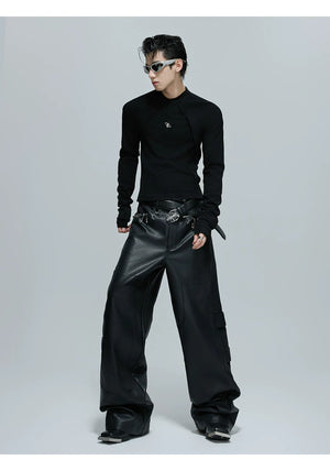 desc::deconstructed-long-sleeve-tee-metal-logo-streetwear-detail-img-8