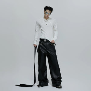 Full body streetwear look with deconstructed tee and cargo pants