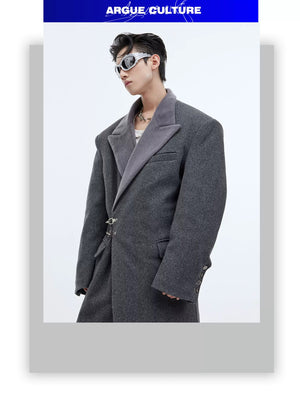 desc::deconstructed-metal-buckle-long-wool-coat-oversized-detail-img-1