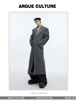 desc::deconstructed-metal-buckle-long-wool-coat-oversized-detail-img-4