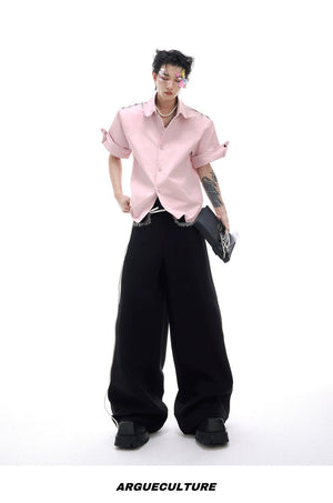 desc::deconstructed-metal-buckle-short-sleeve-shirt-boxy-fit-detail-img-15