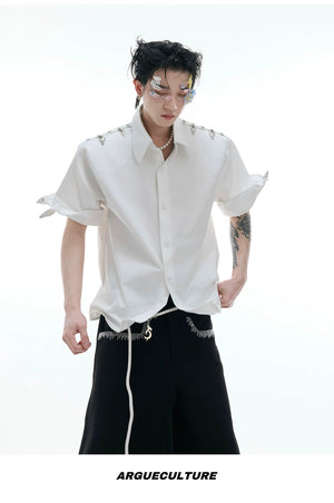 desc::deconstructed-metal-buckle-short-sleeve-shirt-boxy-fit-detail-img-16