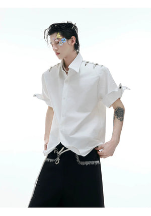 desc::deconstructed-metal-buckle-short-sleeve-shirt-boxy-fit-detail-img-6