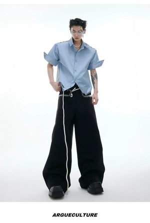 desc::deconstructed-metal-buckle-short-sleeve-shirt-boxy-fit-detail-img-8