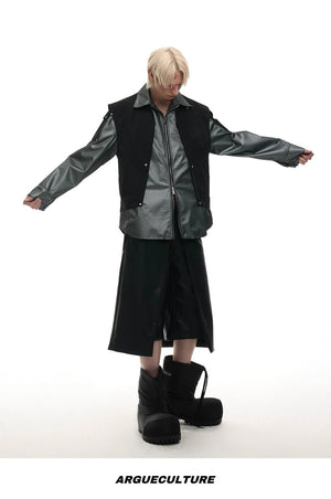 desc::deconstructed-metallic-cargo-shirt-jacket-streetwear-cape-style-detail-img-15