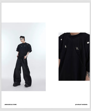 desc::deconstructed-metallic-padded-shoulder-boxy-tee-detail-img-3