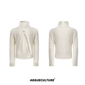 deconstructed-mock-neck-slim-top-with-metal-logo-apricot