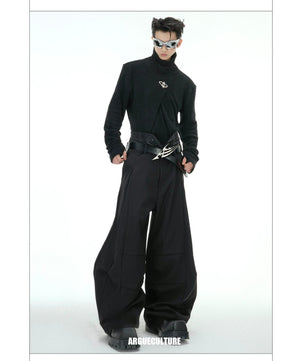 desc::deconstructed-mock-neck-slim-top-with-metal-logo-detail-img-11