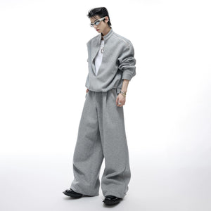 Back view of the loose fit 480g heavyweight cotton sweatshirt