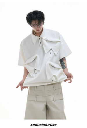 desc::deconstructed-multi-collar-heavyweight-polo-shirt-detail-img-13