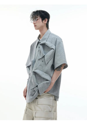 desc::deconstructed-multi-collar-heavyweight-polo-shirt-detail-img-7