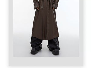 desc::deconstructed-padded-shoulder-pu-leather-long-trench-detail-img-1
