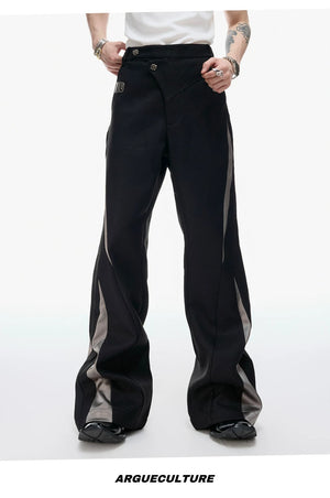 desc::deconstructed-patchwork-cropped-jacket-flare-pants-set-detail-img-15