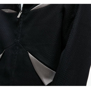 desc::deconstructed-patchwork-cropped-jacket-flare-pants-set-detail-img-9