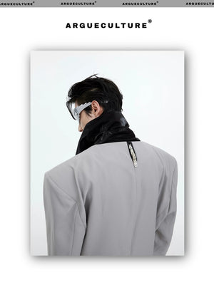 desc::deconstructed-patchwork-tie-oversized-blazer-for-men-detail-img-9