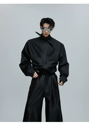 desc::deconstructed-pleated-scarf-collar-shirt-for-men-women-detail-img-8