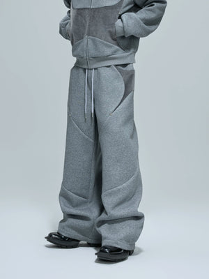 deconstructed-pony-hair-cropped-hoodie-pants-set-black-top