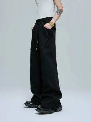 deconstructed-pony-hair-cropped-hoodie-pants-set-gray-top