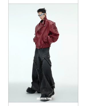 desc::deconstructed-rivet-moto-jacket-mens-streetwear-detail-img-18
