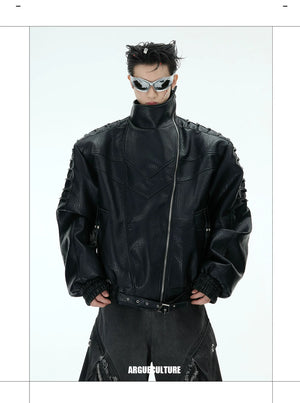 desc::deconstructed-rivet-moto-jacket-mens-streetwear-detail-img-7