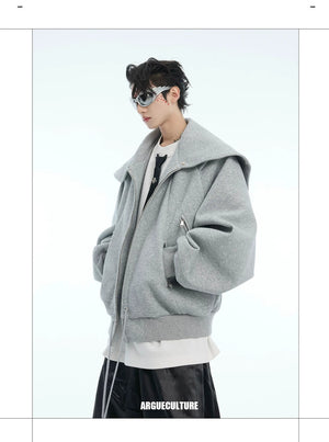 desc::deconstructed-shawl-hoodie-heavyweight-streetwear-cardigan-detail-img-2