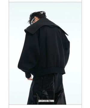 desc::deconstructed-shawl-hoodie-heavyweight-streetwear-cardigan-detail-img-9